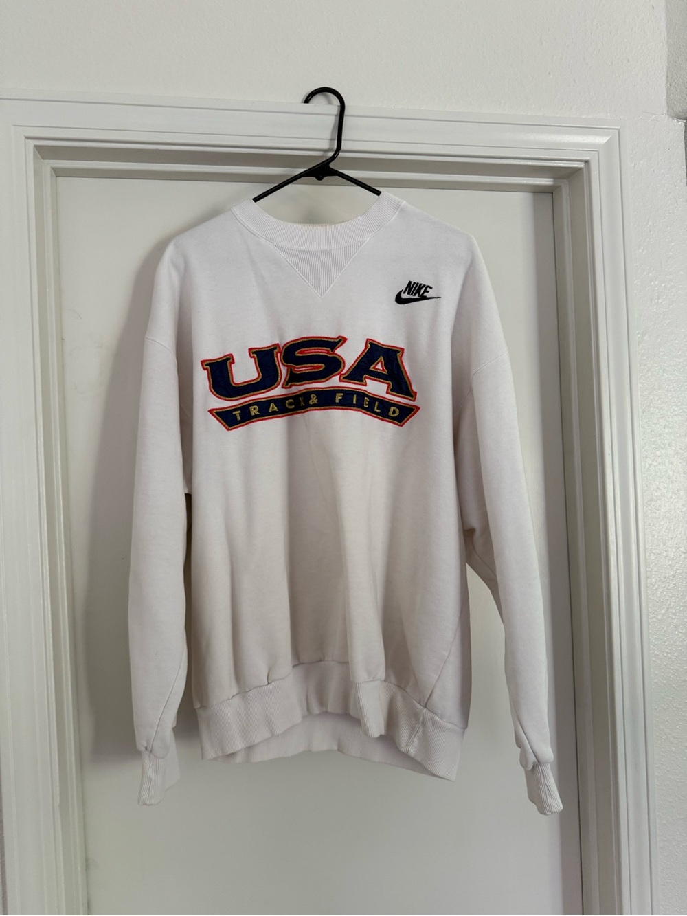 Nike White USA Track & Field Crewneck Sweatshirt